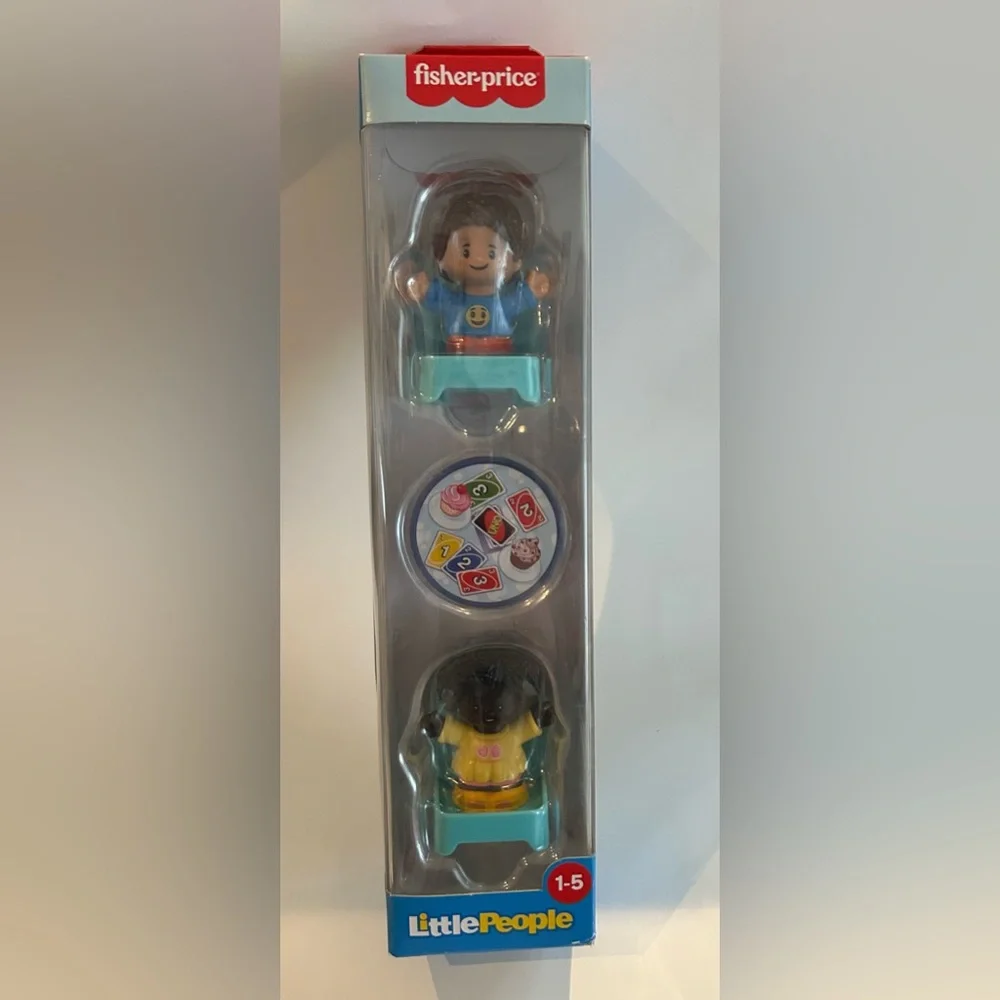 Fisher-Price Little People Uno Card Game Figure Set - HHR45 NEW